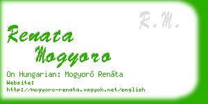 renata mogyoro business card