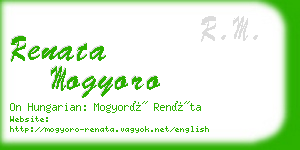 renata mogyoro business card